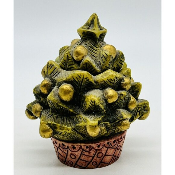 Harmony Ball Pot Bellys Green Gleamer Christmas Tree Seasonal Figurine 2002 - Picture 3 of 8